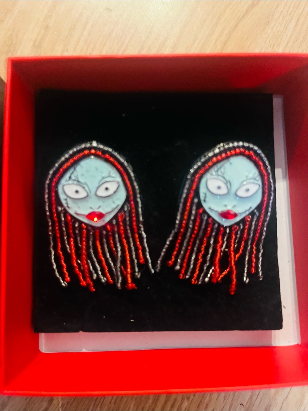 Disney Sally from the Nightmare before Christmas Beaded Drop Earrings -